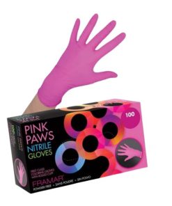 Alternative view of FRAMAR PINK PAWS GUANTES DE NITRILO 100 UDS. TALLA L
