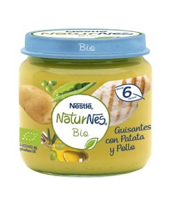 Puré Naturnes Bio guisantes, patata y pollo Nestlé 200 g